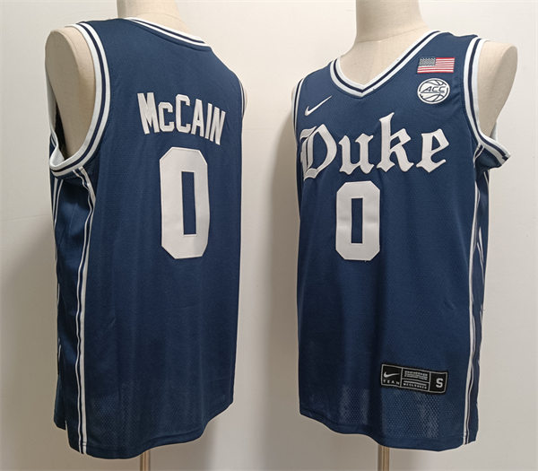 Mens Duke Blue Devils #0 Jared McCain Navy Cameron Brotherhood uniform Jersey 