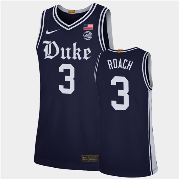 Mens Duke Blue Devils #3 Jeremy Roach Nike Navy College Basketball Game Jersey
