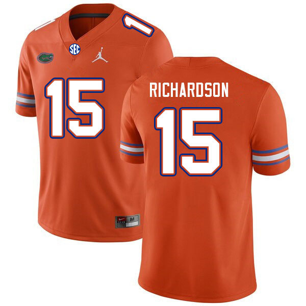 Mens Florida Gators #15 Anthony Richardson Orange Jordan Brand College Football Game Jersey