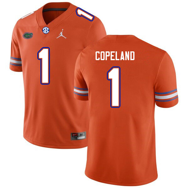 Mens Florida Gators #15 Jacob Copeland Orange Jordan Brand College Football Jersey
