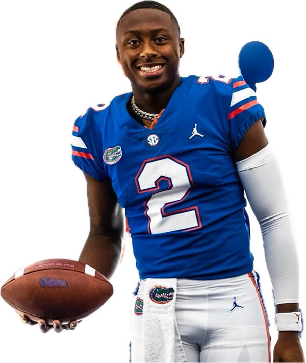 Mens Florida Gators #2 DJ Lagway Royal College Football Game Jersey 