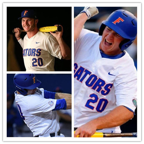 Mens Florida Gators #20 Pete Alonso Nike 2016 White Gators College Baseball Jerseys