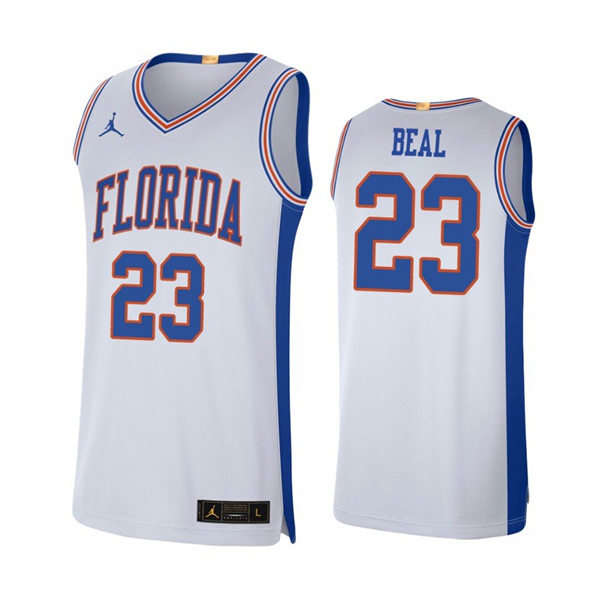 Mens Florida Gators #23 Bradley Beal White Retro Jordan Brand College Baketball Jersey