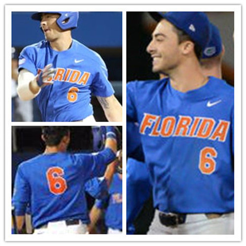 Mens Florida Gators #6 Jonathan India Nike Royal College Baseball Game Jersey