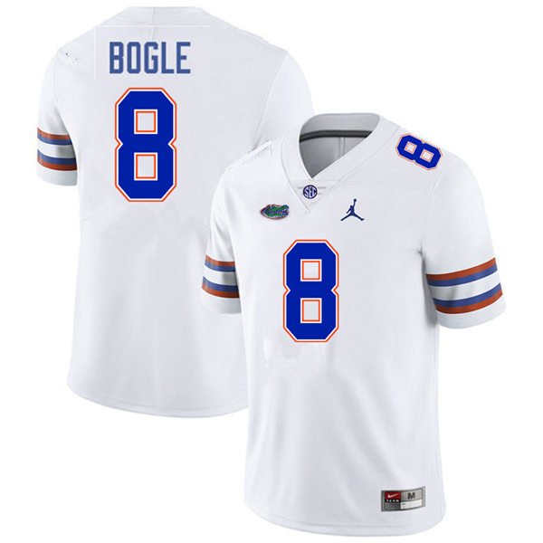 Mens Florida Gators #8 Khris Bogle White Jordan Brand College Football Game Jersey