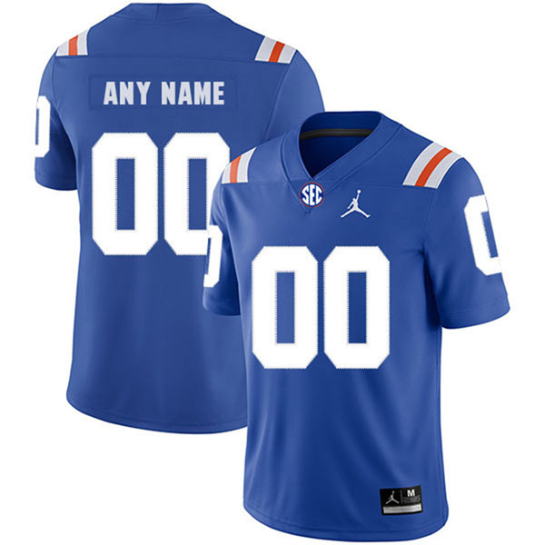 Mens Florida Gators Custom Jordan Royal Throwback Football Jerseys