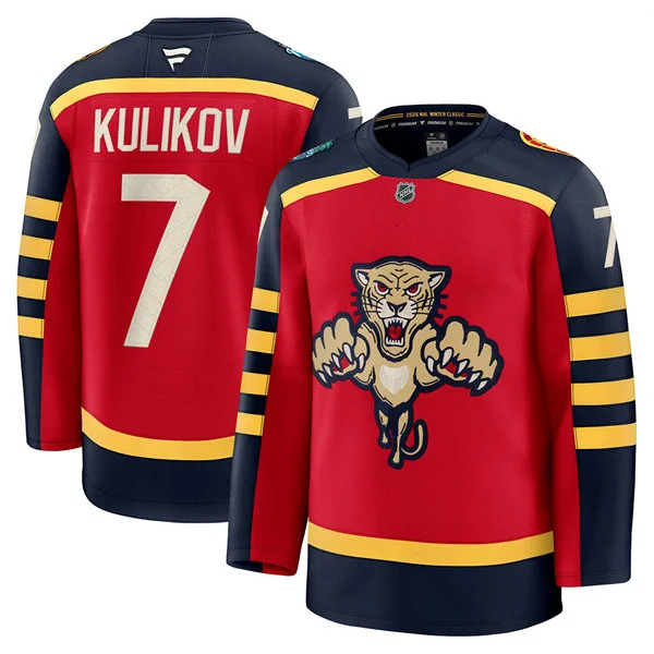 Mens Florida Panthers #7 Dmitry Kulikov Red Fanatics 2026 NHL Winter Classic Premium Jersey 