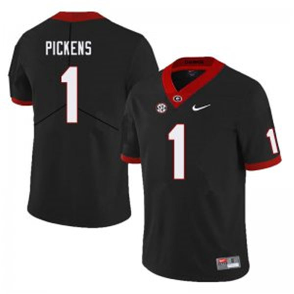 Mens Georgia Bulldogs #1 George Pickens Nike Black Foootball Jersey