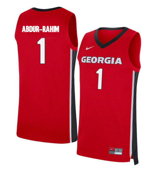 Mens Georgia Bulldogs #1 Jabri Abdur-Rahim Nike Red College Basketball Jersey