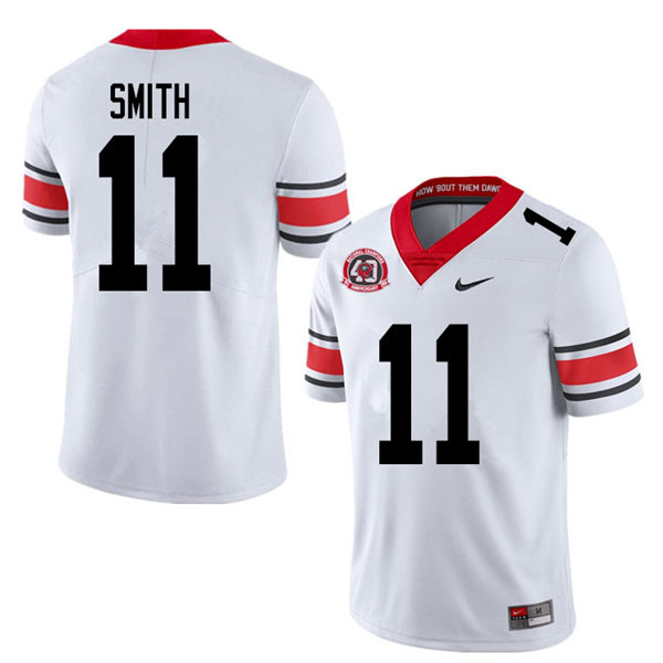 Mens Georgia Bulldogs #11 Arian Smith Stitched Nike 40th anniversary White alternate football jersey