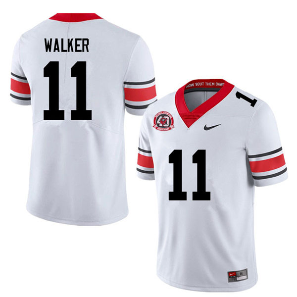 Mens Georgia Bulldogs #11 Jalon Walker white alternate 40th anniversary football Jersey