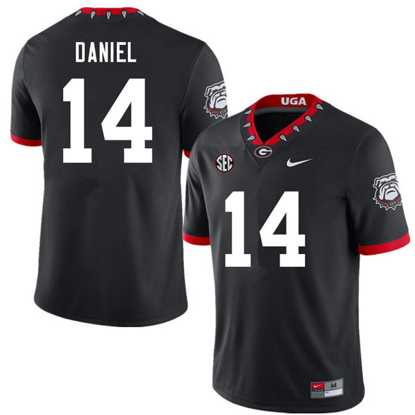 Mens Georgia Bulldogs #14 David Daniel Nike 2020 Black College Foootball Game Jersey