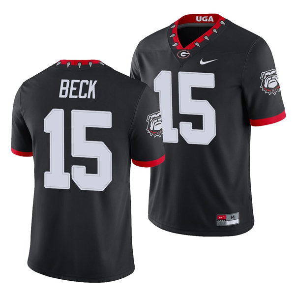 Mens Georgia Bulldogs #15 Carson Beck Nike 2020 Black College Foootball Game Jersey