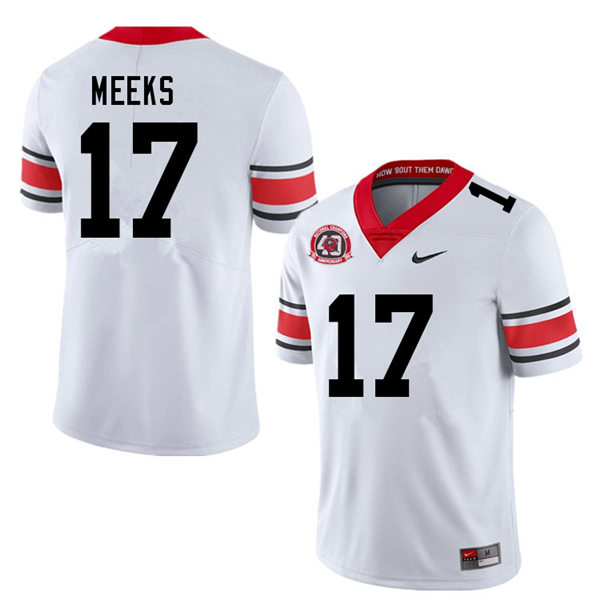 Mens Georgia Bulldogs #17 Jackson Meeks Nike 40th anniversary white alternate football jersey
