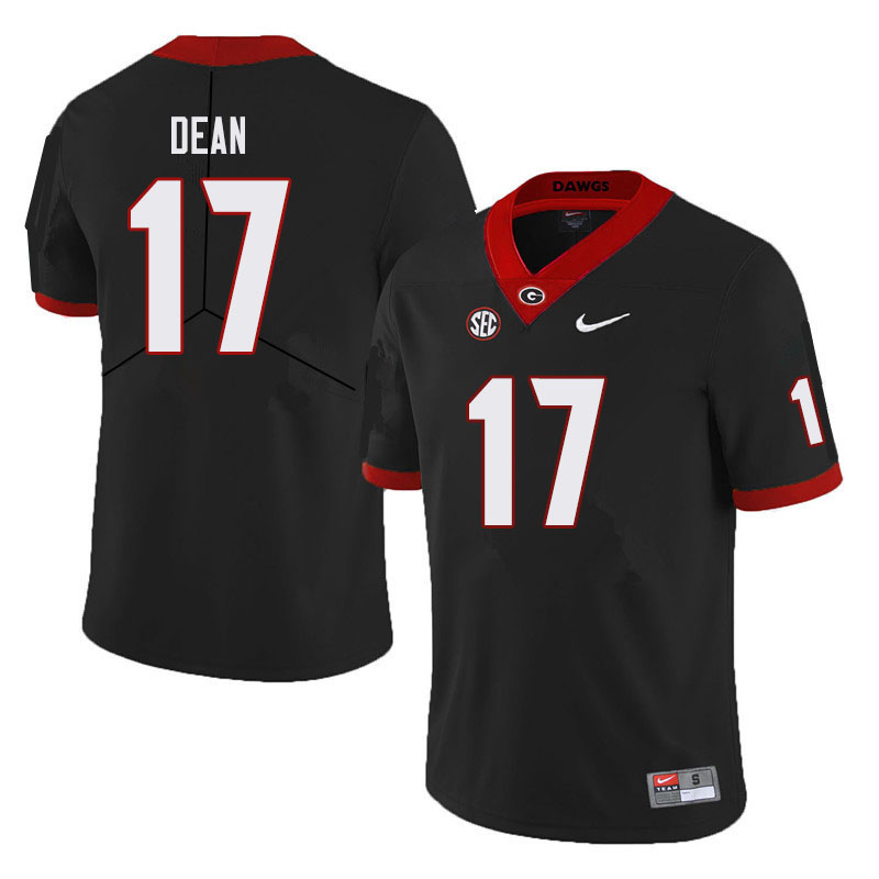 Mens Georgia Bulldogs #17 Nakobe Dean Nike Black Foootball Jersey