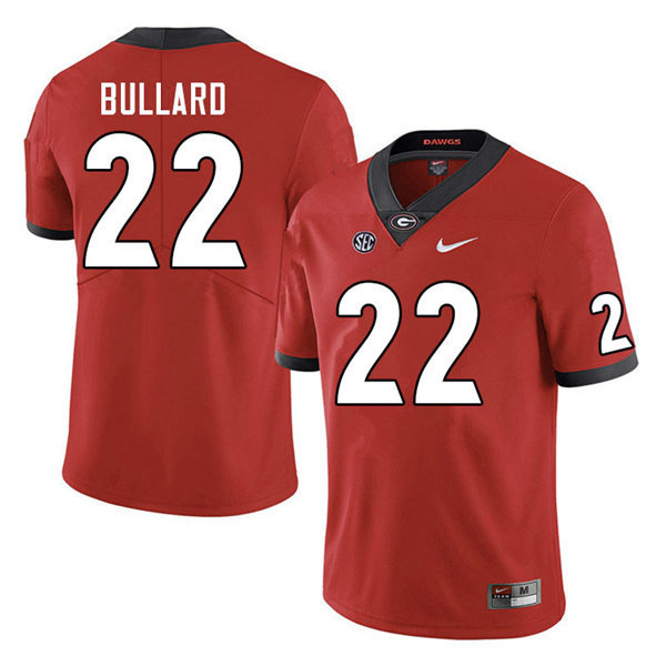 Mens Georgia Bulldogs #22 Javon Bullard Nike Red Home College Football Game jersey