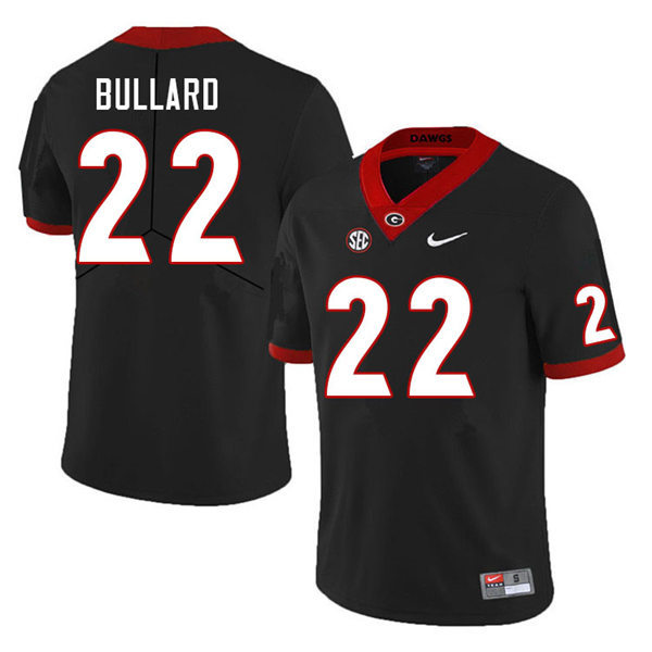 Mens Georgia Bulldogs #22 Javon Bullard Stitched Nike Black Foootball Jersey