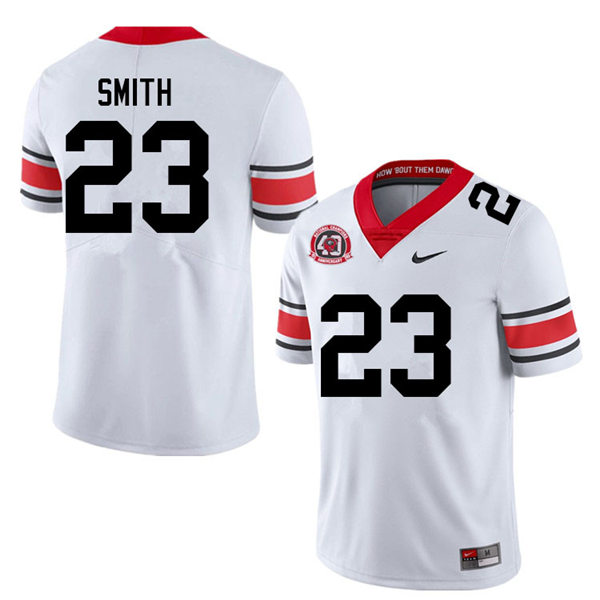 Mens Georgia Bulldogs #23 Tykee Smith Nike 40th anniversary white alternate football jersey
