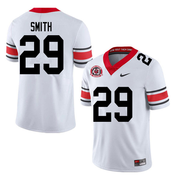 Mens Georgia Bulldogs #29 Christopher Smith Stitched Nike 40th anniversary White alternate football jersey