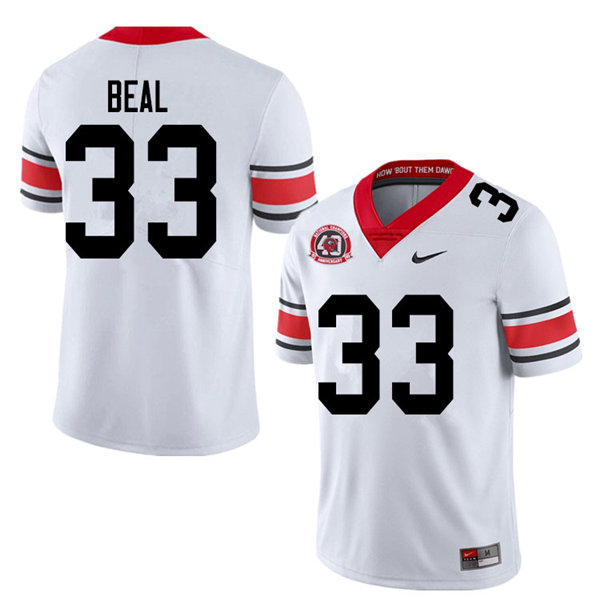 Mens Georgia Bulldogs #33 Robert Beal Jr. Nike 40th anniversary white alternate football jersey