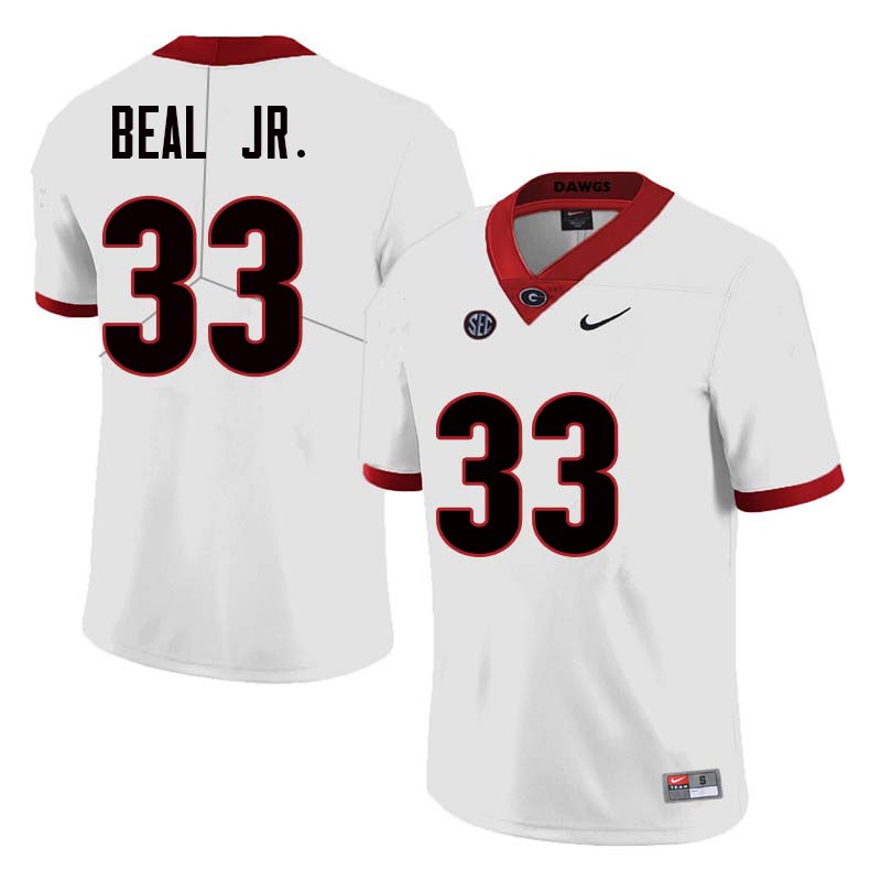 Mens Georgia Bulldogs #33 Robert Beal Jr. Nike White Foootball Jersey