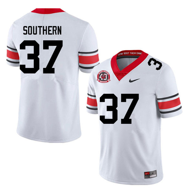 Mens Georgia Bulldogs #37 Drew Southern white alternate 40th anniversary football Jersey