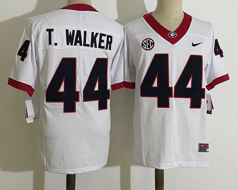 Mens Georgia Bulldogs #44 Travon Walker Nike White Foootball Jersey