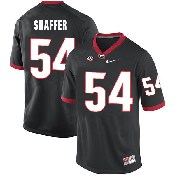 Mens Georgia Bulldogs #54 Justin Shaffer Stitched Nike Black Foootball Jersey