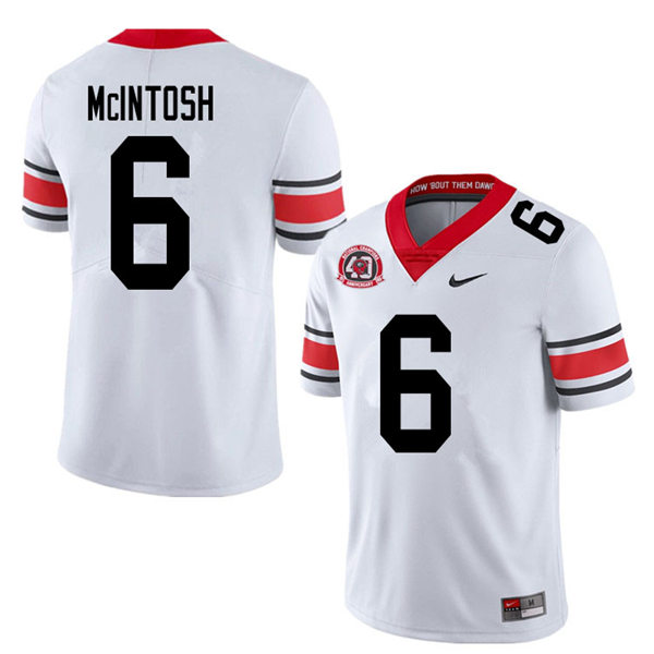 Mens Georgia Bulldogs #6 Kenny McIntosh Stitched Nike 40th anniversary white alternate football jersey