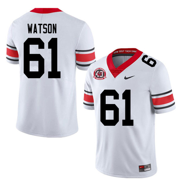 Mens Georgia Bulldogs #61 Blake Watson Nike 40th anniversary white alternate football jersey