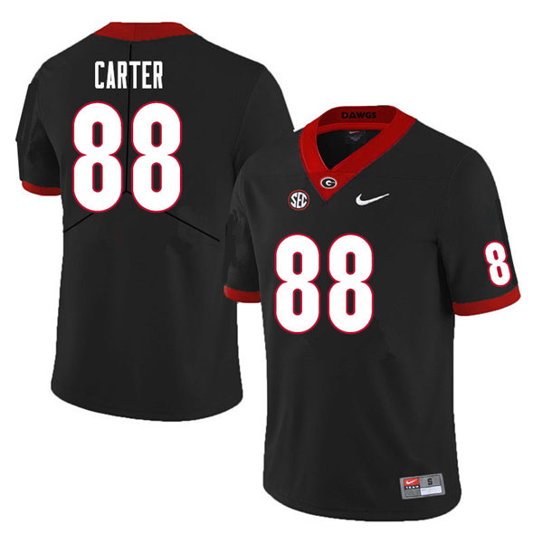 Mens Georgia Bulldogs #88 Jalen Carter Stitched Nike Black Foootball Jersey
