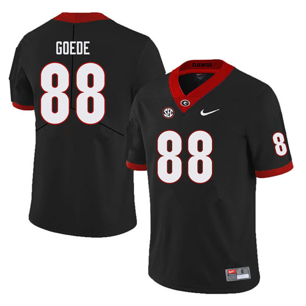 Mens Georgia Bulldogs #88 Ryland Goede Stitched Nike Black Foootball Jersey