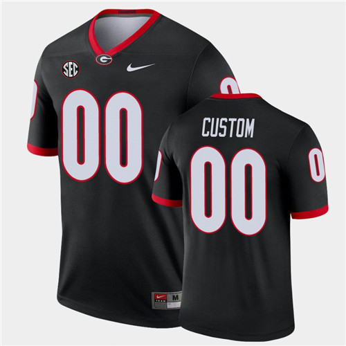 Mens Georgia Bulldogs Custom Nike Black NCAA College Football Jerseys