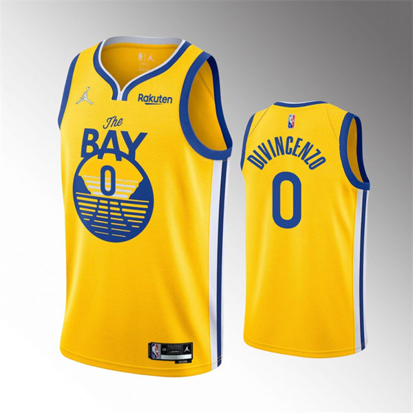 Mens Golden State Warriors #0 Donte DiVincenzo Gold Statement Edition Jersey