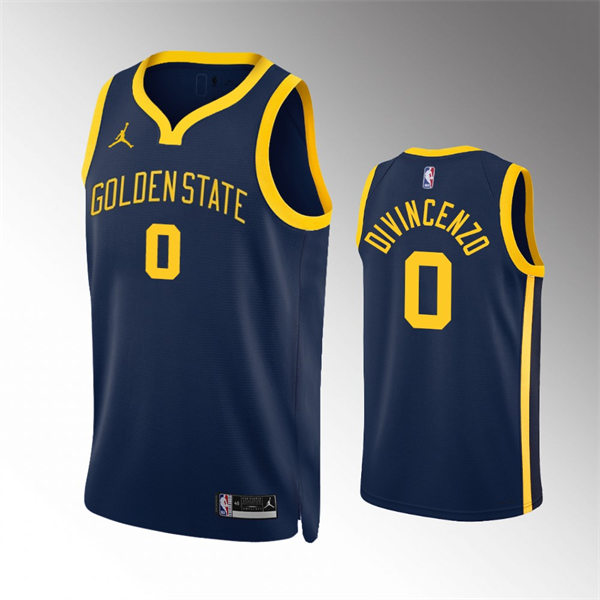 Mens Golden State Warriors #0 Donte DiVincenzo Navy 2022-23 Statement Edition Swingman Jersey