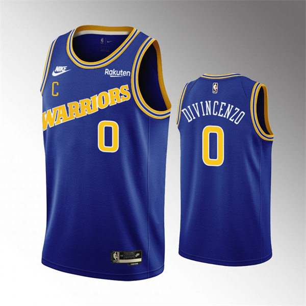 Mens Golden State Warriors #0 Donte DiVincenzo Royal 2022-23 Classic Edition Swingman Jersey