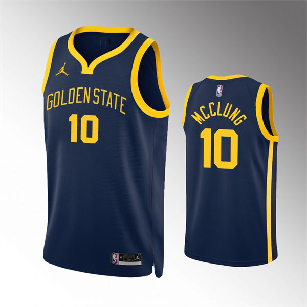 Mens Golden State Warriors #10 Mac McClung Navy 2022-23 Statement Edition Swingman Jersey