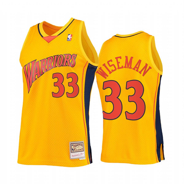 Mens Golden State Warriors #33 James Wiseman Gold Reload 2.0 Classic Limited Jersey