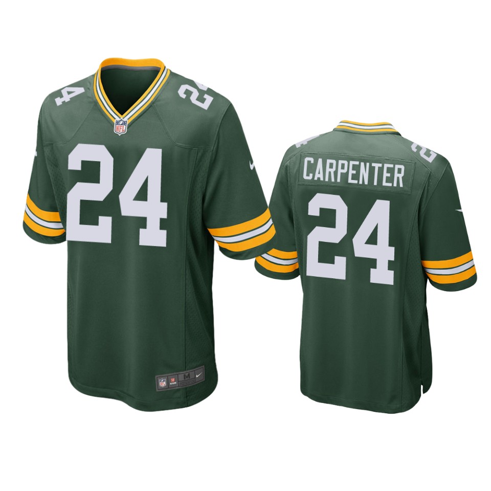 Mens Green Bay Packers #24 Tariq Carpenter Nike Green Vapor Limited Player Jersey