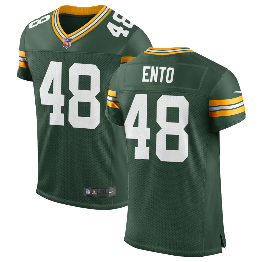 Mens Green Bay Packers #48 Kabion Ento Nike Green Vapor Limited Player Jersey