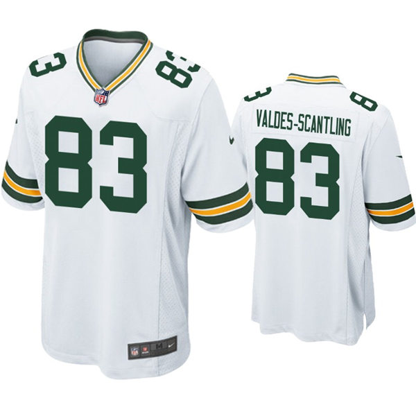 Mens Green Bay Packers #83 Marquez Valdes-Scantling Nike White Vapor Limited Player Jersey