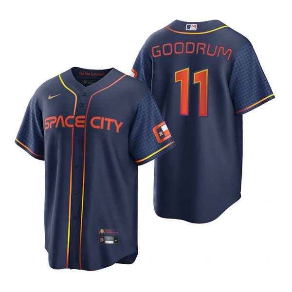 Mens Houston Astros #11 Niko Goodrum Nike Navy 2022 City Connect Jersey