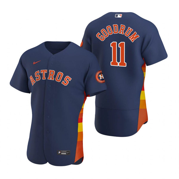 Mens Houston Astros #11 Niko Goodrum Nike Navy Alternate Coolbase Player Jersey