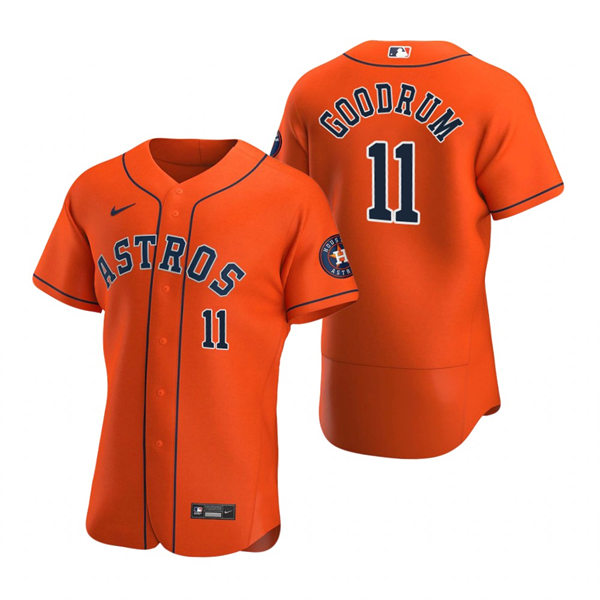 Mens Houston Astros #11 Niko Goodrum Nike Orange Alternate Flexbase Player Jersey