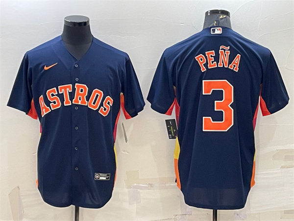 Mens Houston Astros #3 Jeremy Pena Nike Navy Alternate Coolbase Player Jersey
