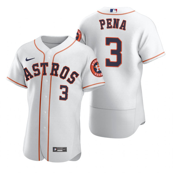 Mens Houston Astros #3 Jeremy Pena Nike White Home Flexbase Player Jersey