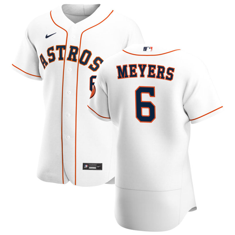 Mens Houston Astros #6 Jake Meyers Nike White Home Flexbase Jersey