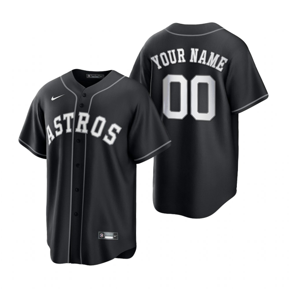 Mens Houston Astros Custom Andy Pettitte Nike Jimmy Wynn Joe Morgan Craig Biggio Nolan Ryan Jeff Bagwell 2021 Black Fashion Jersey