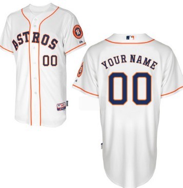 Mens Houston Astros Customized White Jersey