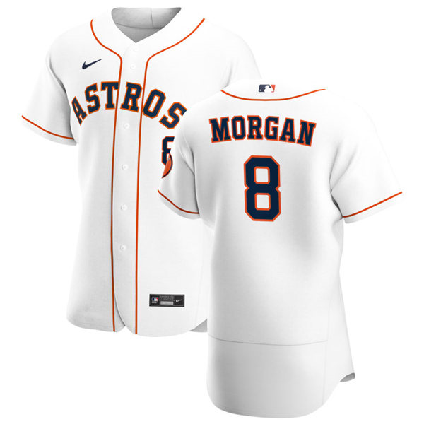 Mens Houston Astros Retired Player #8 Joe Morgan Nike White Home Flexbase Jersey